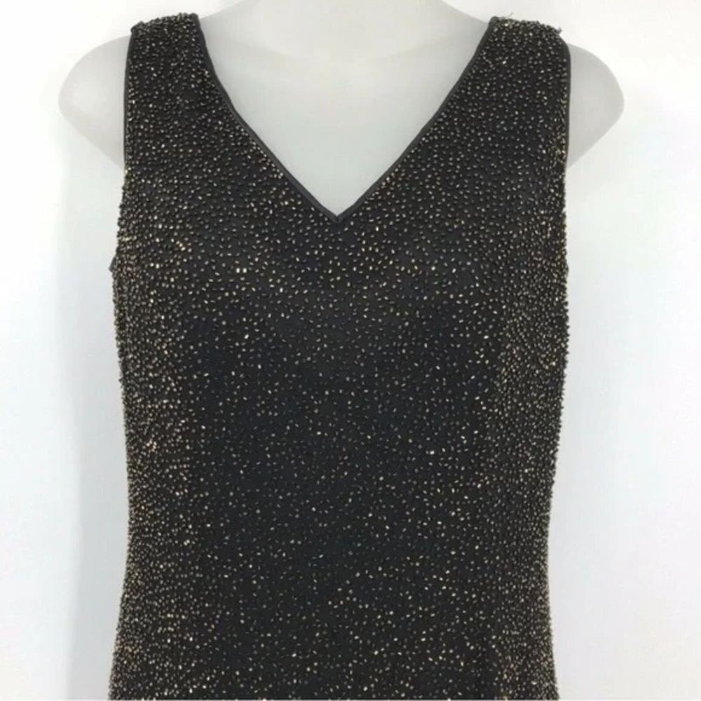 Bieff Basix Sleeveless Evening Gown Beaded Silk